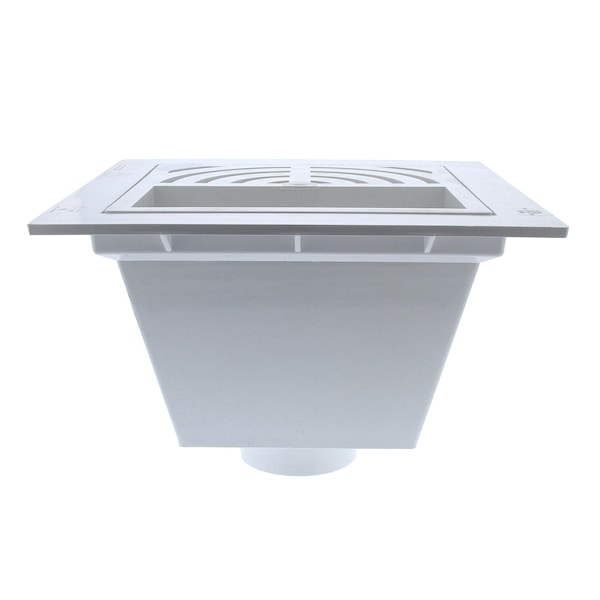 2in. PVC Hub Fit Floor Sink with 1/2 Top Grate and Dome Bottom Grate